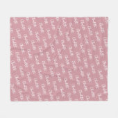 Couverture Polaire Pink nom répétée Monogram Girl (Devant (Horizontal))