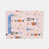 Couverture Polaire Pink Nutcracker Motif Holiday (Devant (Horizontal))