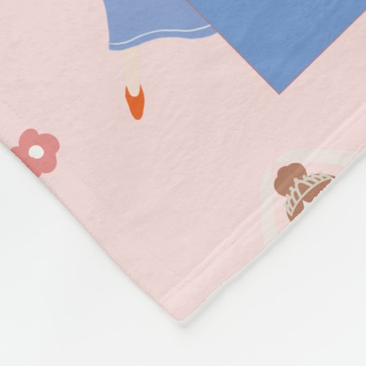 Couverture Polaire Pink Nutcracker Motif Holiday (Coin)