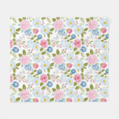 Couverture Polaire Pink Peonies Pattern  (Devant (Horizontal))