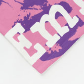 Couverture Polaire Pink Purple Blanc Nom Répéter la typographie (Coin)