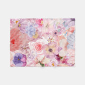 Couverture Polaire Pink & Purple Floral Pattern (Devant (Horizontal))