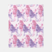 Couverture Polaire Pink Purple Posh Poodle Baby Kids (Devant)