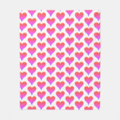Couverture Polaire Pink Purple White Ombre Hearts Pattern (Devant)