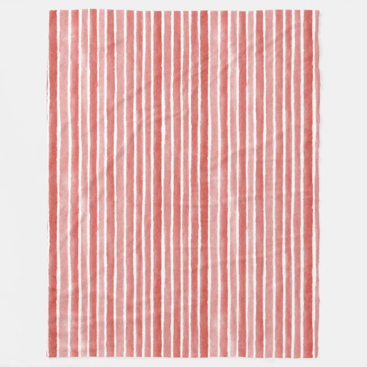 Couverture Polaire Pink Red White Cane Stripes Christmas (Devant)