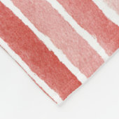 Couverture Polaire Pink Red White Cane Stripes Christmas (Coin)