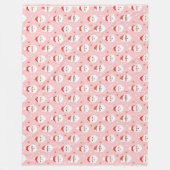 Couverture Polaire Pink Retro Santa Clause Wrapper Papier (Devant)
