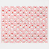 Couverture Polaire Pink Retro Santa Clause Wrapper Papier (Devant (Horizontal))