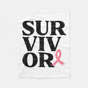 Couverture Polaire Pink Ribbon Guerrier du sein Sensibilisation au ca