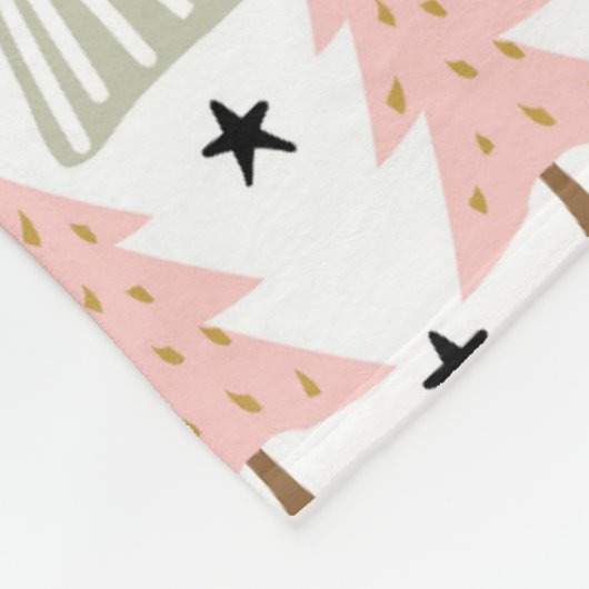Couverture Polaire Pink Scandinavian Christmas (Coin)