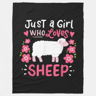 Couverture Polaire Pink Sheep Just A Girl Who Loves Sheep Venin