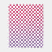 Couverture Polaire Pink to Purple À damiers Motif (Devant)