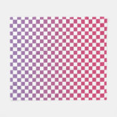 Couverture Polaire Pink to Purple À damiers Motif (Devant (Horizontal))
