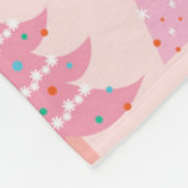 Couverture Polaire Pink Vintage Christmas Trees Fleece Blanket (Coin)
