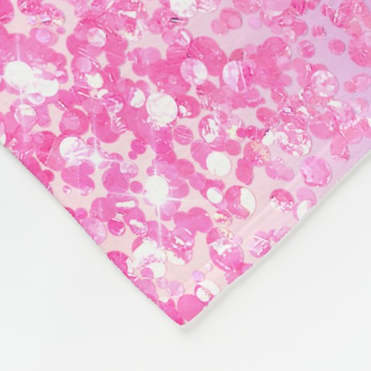 Couverture Polaire Pink violet nom script holographe fille (Coin)