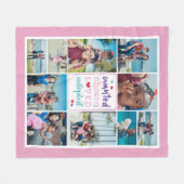 Couverture Polaire Pink violet Recherché choisi Collage adopté aimé (Devant (Horizontal))