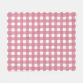 Couverture Polaire Pink White En vichy Vérifier Plat (Devant (Horizontal))