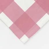 Couverture Polaire Pink White En vichy Vérifier Plat (Coin)