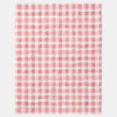 Couverture Polaire Pink White Plaid Stripes (Devant)