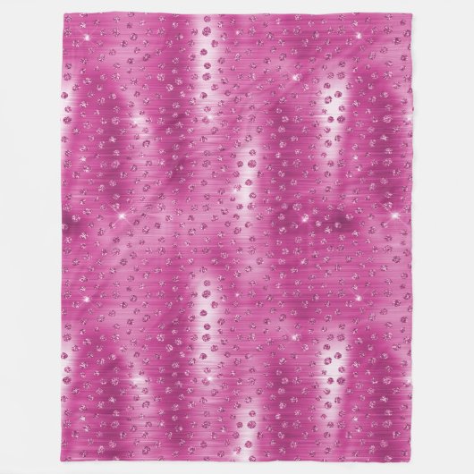 Couverture Polaire Pink White Sparkhe Cheetah Imprimer (Devant)