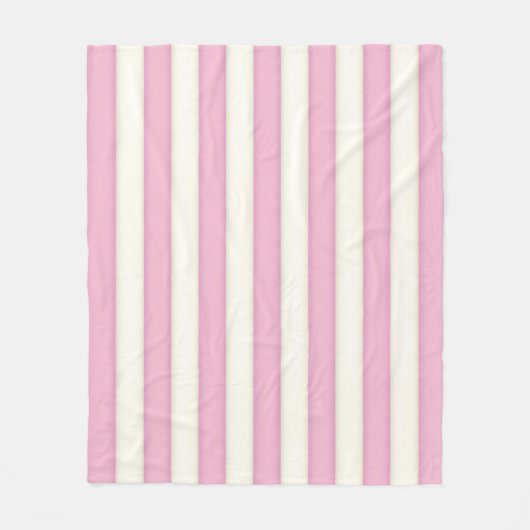 Couverture Polaire Pink & White Victorian Stripes Style chalet Fleec (Devant)