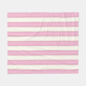 Couverture Polaire Pink & White Victorian Stripes Style chalet Fleec (Devant (Horizontal))
