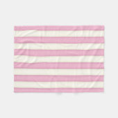Couverture Polaire Pink & White Victorian Stripes Style chalet Fleec (Devant (Horizontal))