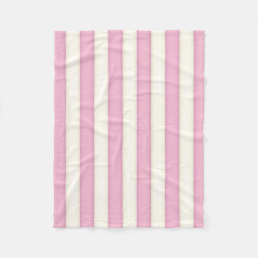 Couverture Polaire Pink & White Victorian Stripes Style chalet Fleec (Devant)