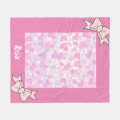 Couverture Polaire Pinky Hearts Fleece Blanket (Devant (Horizontal))