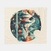 Couverture Polaire Pins nordiques & Pics, coutume (Devant (Horizontal))