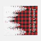 Couverture Polaire Pins plaid classique roux de buffle rouge rouge (Devant (Horizontal))