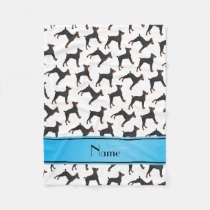 Couverture Polaire Pinschers blancs nommés personnalisés de dobermann