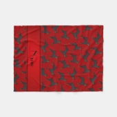 Couverture Polaire Pinschers rouges nommés personnalisés de dobermann (Devant (Horizontal))