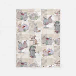 Couverture Polaire Pipa & Marlow Thème Bébé Toison Blanche