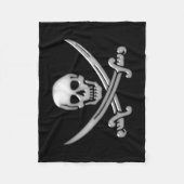 Couverture Polaire Pirate Crâne et os croisés des épées (Devant)