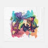 Couverture Polaire Pirate de chien berger allemand (Devant (Horizontal))