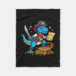 Couverture Polaire Pirate dinosaur t rex boys girls kids funny