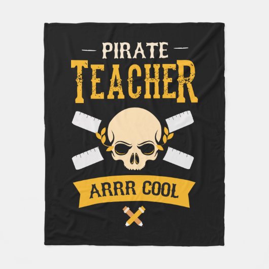 Couverture Polaire Pirate Enseignant Arr Cool Crâne Rustique (Devant)