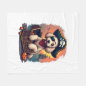 Couverture Polaire Pirate Poodle Plunder (Devant (Horizontal))