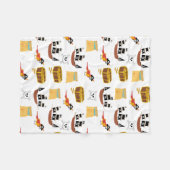 Couverture Polaire Pirate Ship Treasure Motif à thème de coffre (Devant (Horizontal))