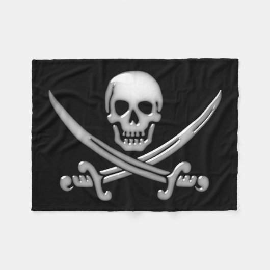 Couverture Polaire Pirate Skull and Sword Crossbones (TLAPD) (Devant (Horizontal))