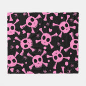 Couverture Polaire Pirate Skull : Girlish Hearts Motif (Devant (Horizontal))