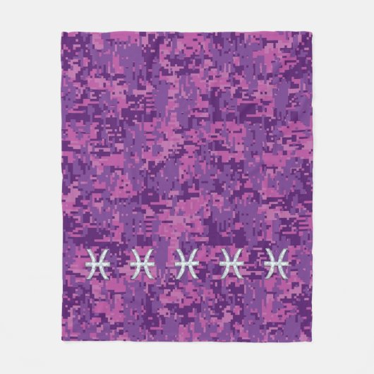 Couverture Polaire Pisces Zodiac Connexion sur Camion numérique rose (Devant)
