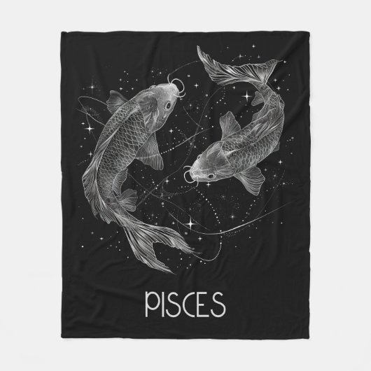 Couverture Polaire Pisces Zodiac Constellation polaire Blanche (Devant)