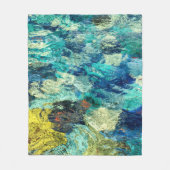 Couverture Polaire Piscine Abstraite Turquoise et Turquoise (Devant)