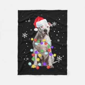 Couverture Polaire Pitbull Chien Joyeux Dogmas Père Noël Pitbull Noël