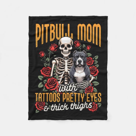 Couverture Polaire Pitbull Maman Pittie Maman Chien Maman Pitbull Mam (Devant)
