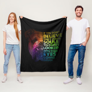 Couverture Polaire Pitbull regarda Dans Leurs Yeux Assez Longs Chiens