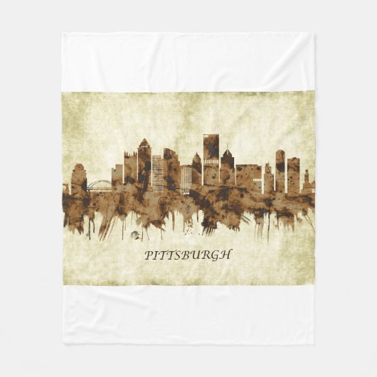 Couverture Polaire Pittsburgh Pennsylvania Cityscape (Devant)