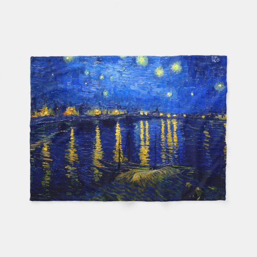 Couverture Polaire Pix-Dezines van gogh/nuit étoilée sur Rhône (Devant (Horizontal))